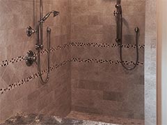 Our custom tiling expertise is an integral part of stunning custom shower designs