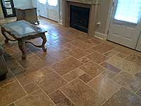 Custom travertine floor